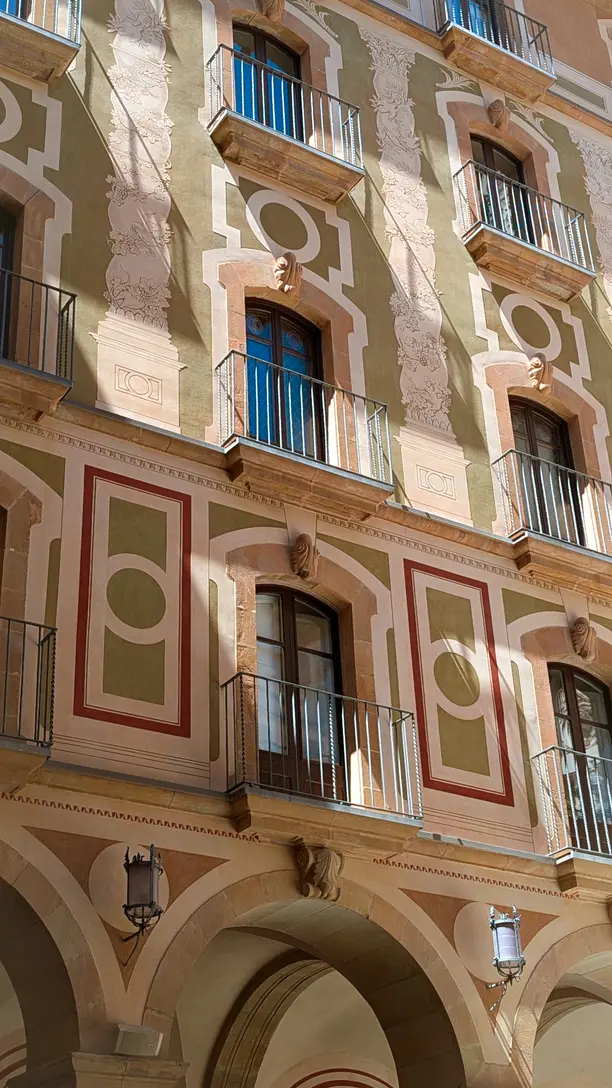 Modern building facade in Barcelona